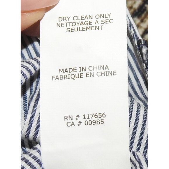 Thakoon Addition Striped Sleeveless Shirt Dress Floral Lace Overlay Women's 8 - Picture 4 of 6